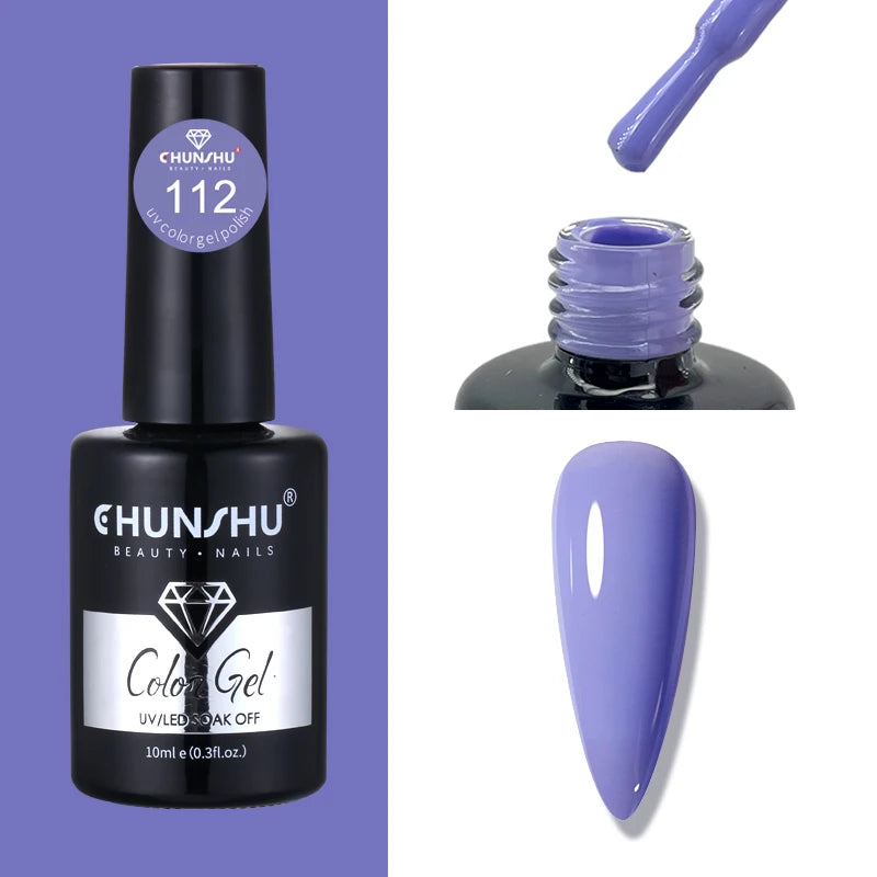 CHUNSHU 10ml Gel Nail Polish Soak Off Semi-Permanent Varnish Professional Salon UV LED Nails Art Gel No Smell All Seasons Colors