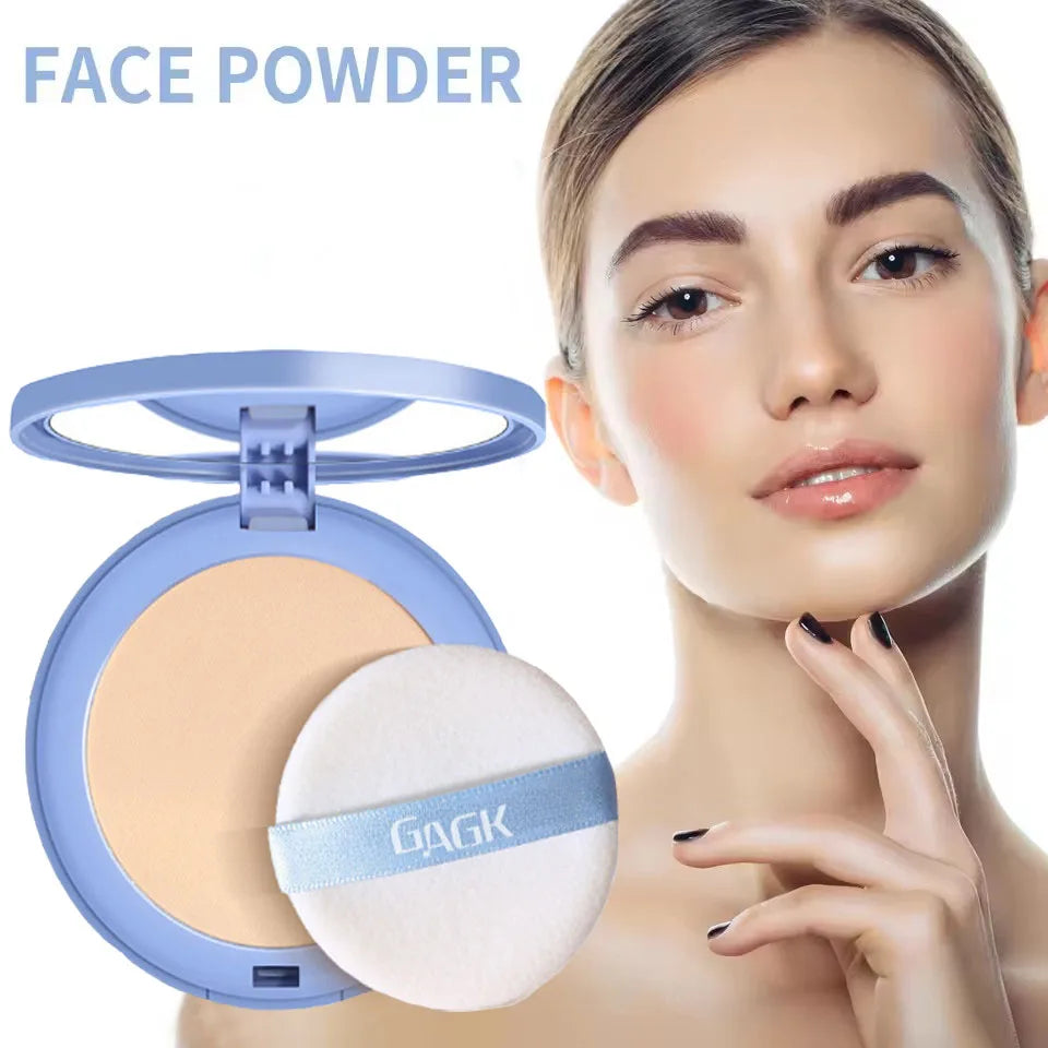 Face Pressed Powder Oil Control Invisible Pores Waterproof Matte Long Lasting NaturalPowder Foundations Makeup