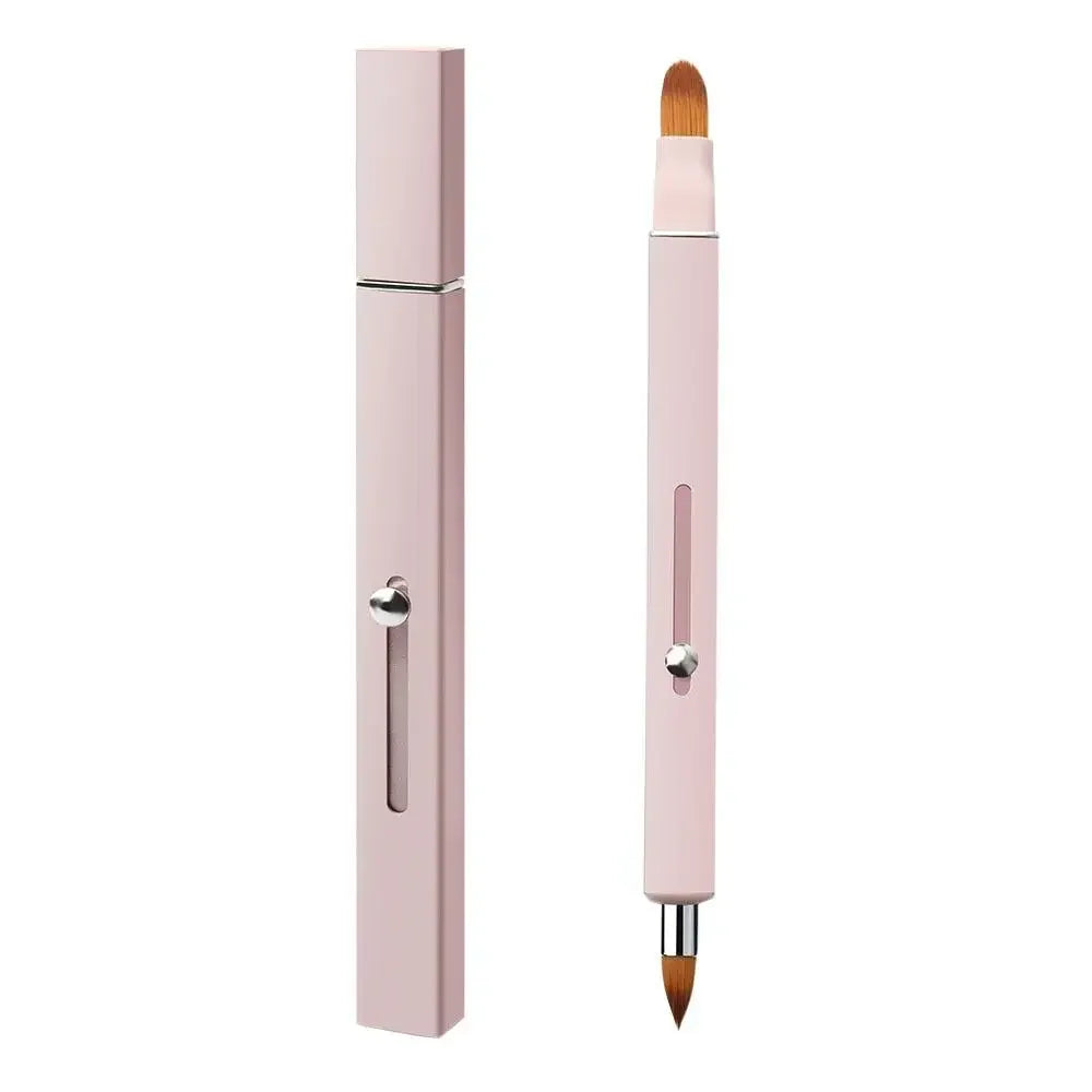 Retractable Lip Makeup Brush Lipstick Lip Gloss Brush Telescopic Dual Use Lip Brush Beauty Tools With Protect Cap