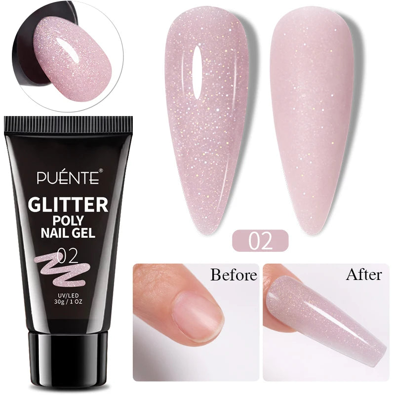 8ML Christmas Sparkling Reflective Diamond Glitter Liner Gel Nail Polish Soak Off UV Semi-Permanent Nail Art Varnish Manicure