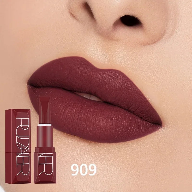 Luxury Velvet Matte Lipstick, Long Lasting Waterproof Lip Color, Non-Fading Smooth Lip Makeup Gift for Women