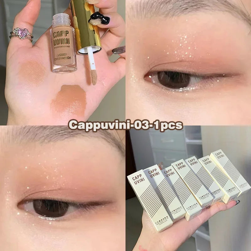 Glitter Liquid Eyeshadows 6 Color Contour Makeup Lasting Matte Natural Cheek Contour Blush Pigment Milk Coffee Shadow Cosmetics