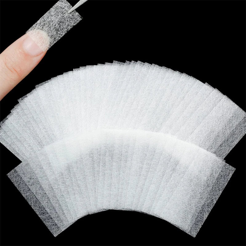 Silk Fiberglass Nail Extension Non-woven Silks Form Wrap Manicure Build UV Gel French Acrylic Nail Extension Glass Fiber Paper