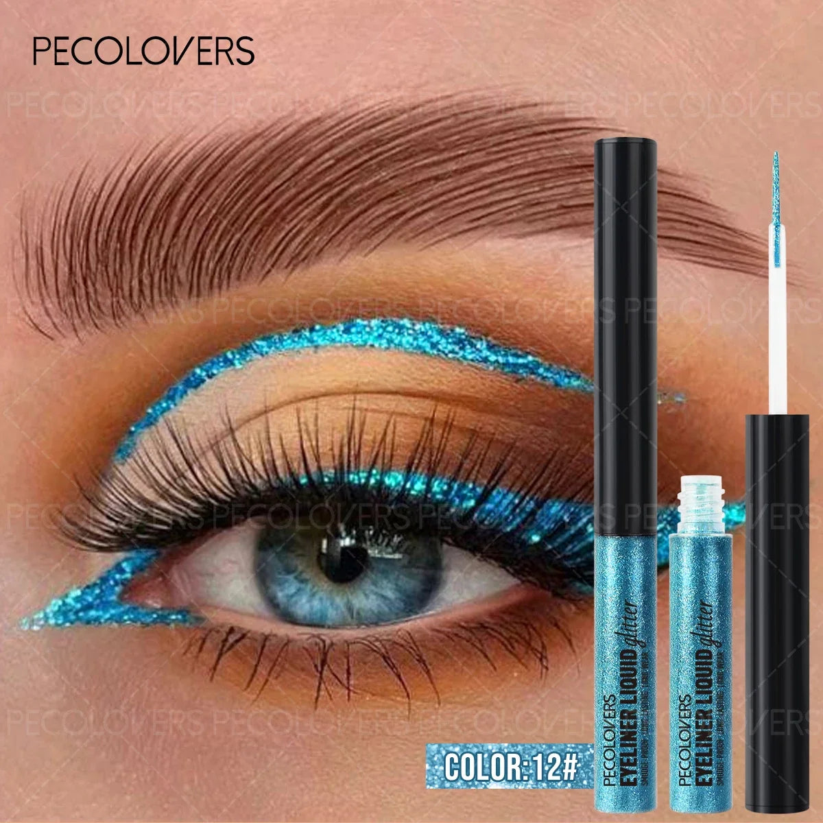 1PC Sparkling Christmas Liquid Eyeliner, Pearlescent Shimmer Liquid Eyeshadow, Waterproof, Quick-drying, Perfect for Christmas
