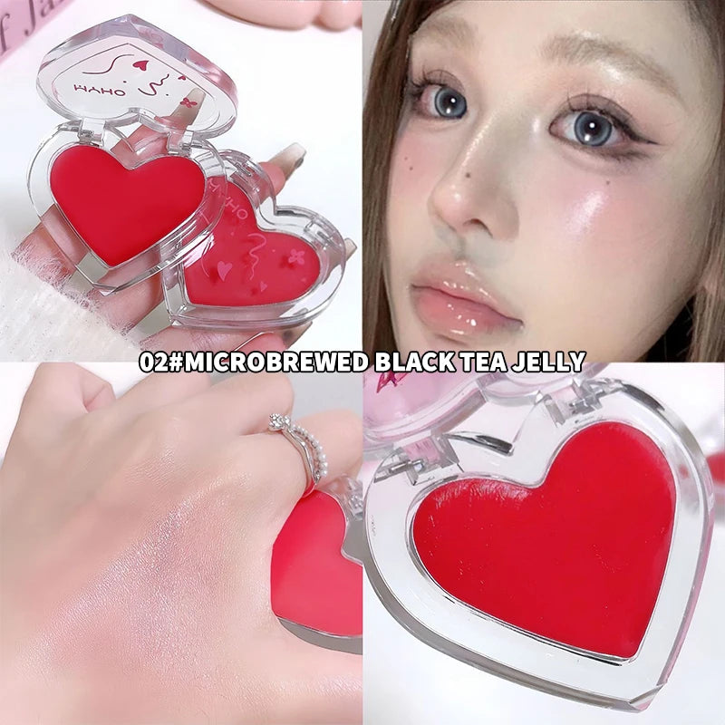 Love Heart Water Light Shimmer Cream Multiuse Natural Rose Pink Blush Clear Transparent Face Brighten Contour Body Highlighter