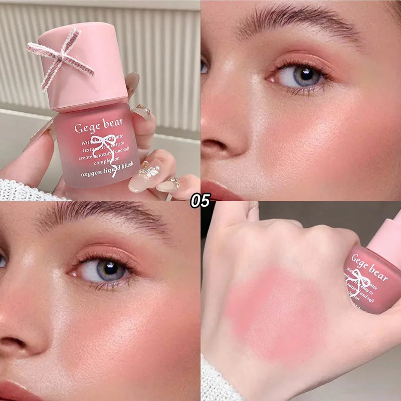 Gege Bear Oxygen Lightweight Blush - 11.5ml, Hydrating & Fine Texture, Dewy Finish, Pink Tone, Beginner-friendly, Matte Mist