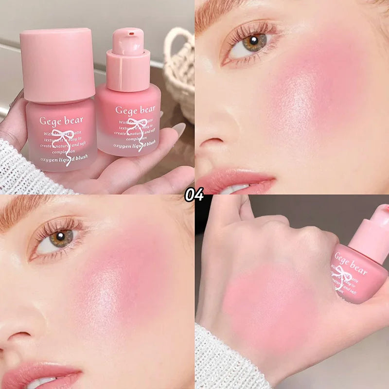 Gege Bear Oxygen Lightweight Blush - 11.5ml, Hydrating & Fine Texture, Dewy Finish, Pink Tone, Beginner-friendly, Matte Mist