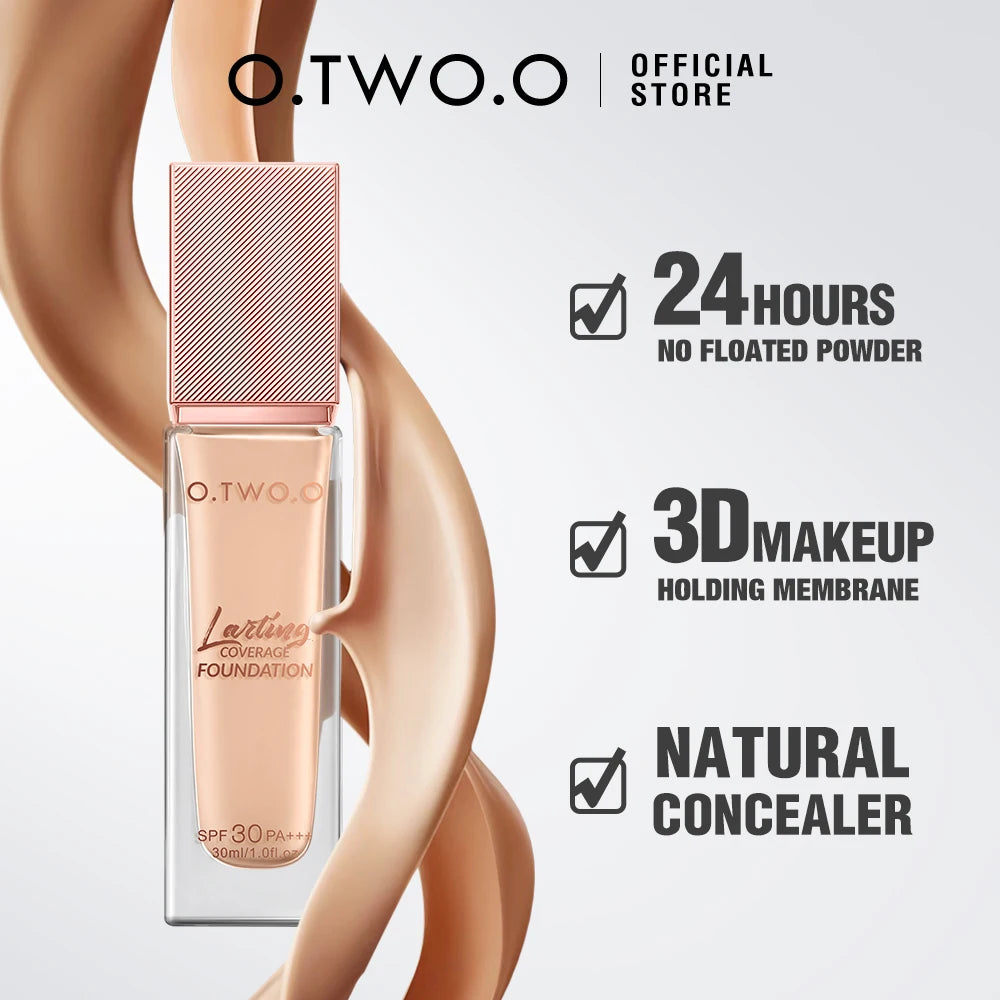 O.TWO.O Liquid Foundation | Matte, Moisturizing, Oil-Control, Long-Lasting, Waterproof Makeup