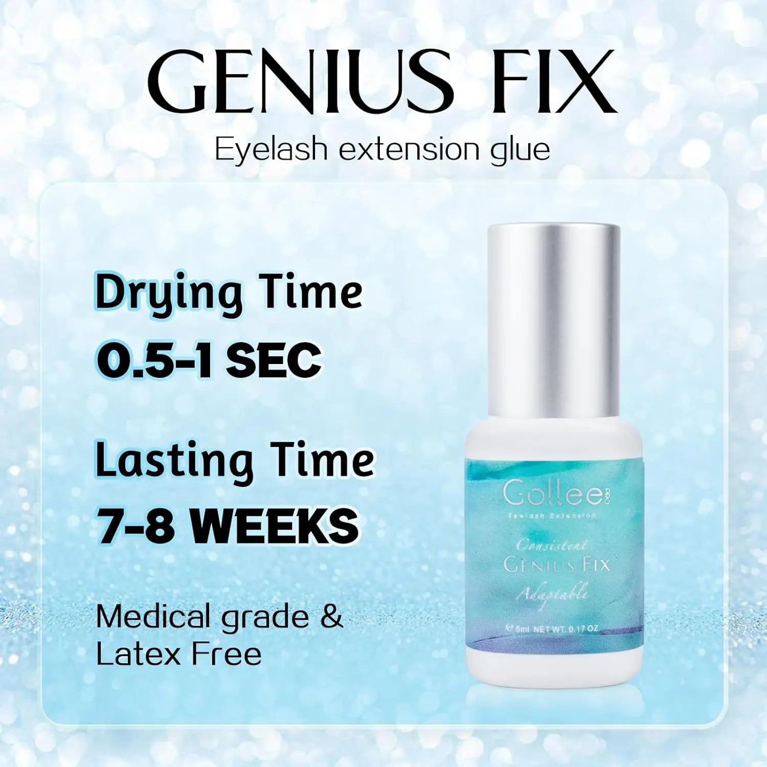 Gollee All-weather 0.5S Quick Dry Eyelash Extension Glue Waterproof Oil Proof Professional Eyelash Glue Golle Adhesiver Eyelash