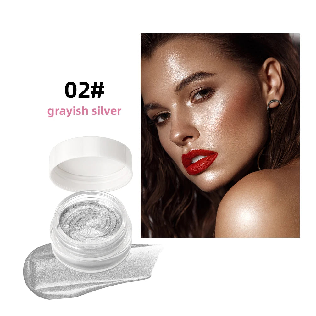 Sparkling Shimmer Highlighter Cream Gel Natural Pearlescent Glitter Face Contour Body Brighten Modify Outline Highlight Makeup