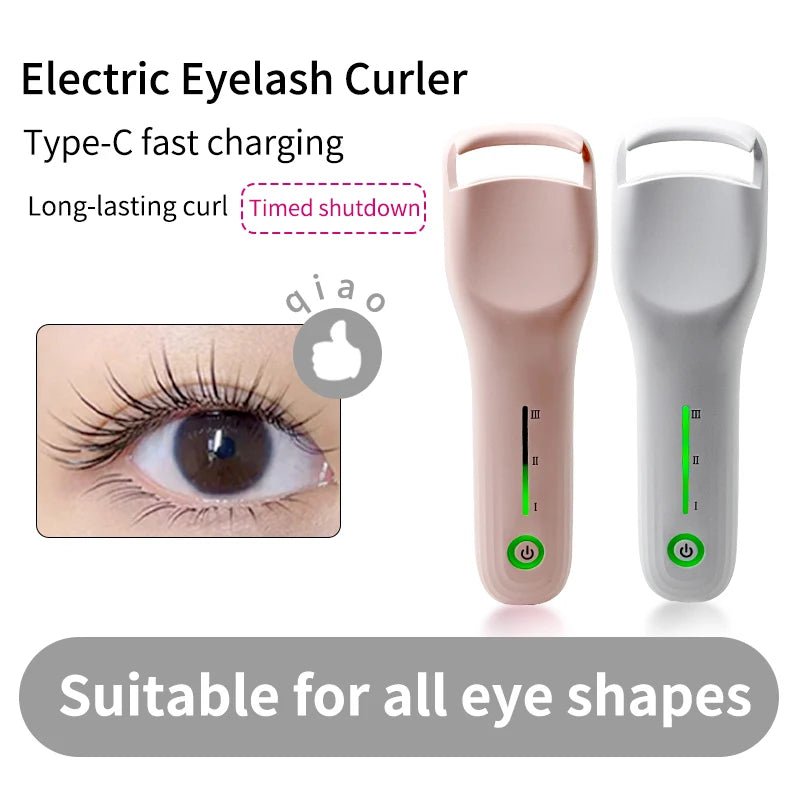 Wide Angle Electric Eyelash Curler, 3-Temperature Settings, Memory Function for Preferred Settings, Essential Eye Makeup Tool