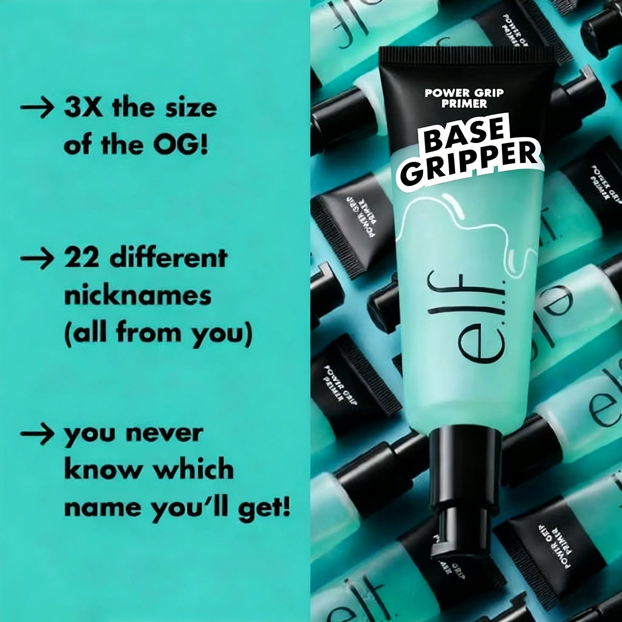 75ml ELF Power Grip Primer Jumbo Texture Refreshing Easy Absorb Moisturize Facial Firming Purifying Hydrating Smoothing Skin