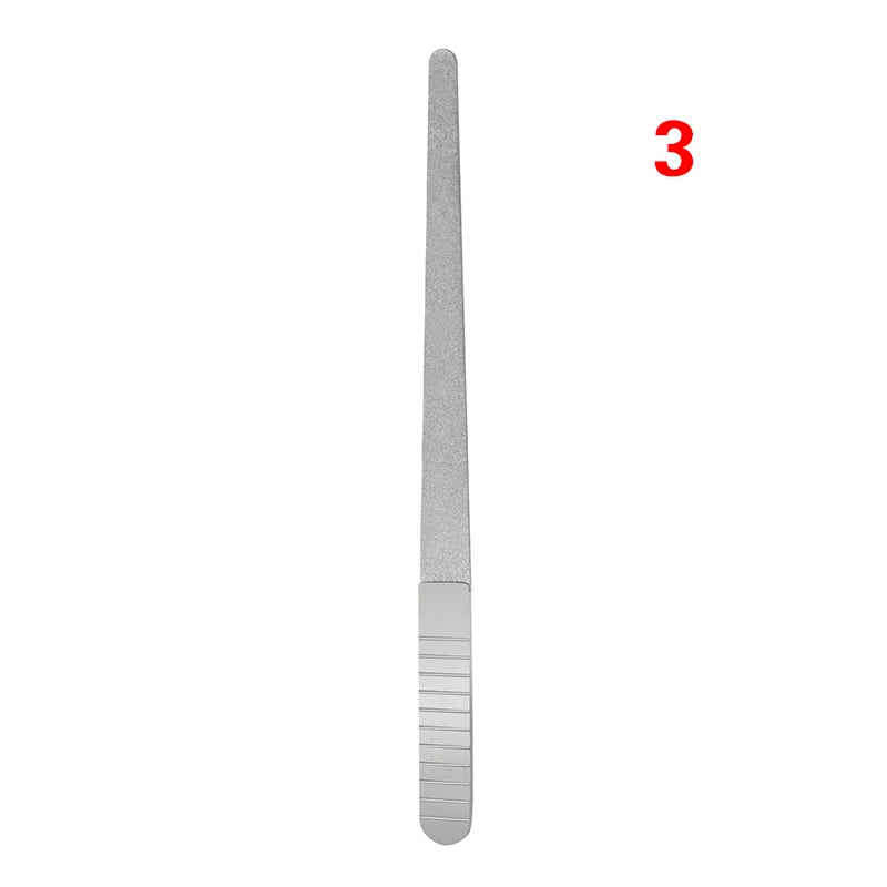 Professional Nail File Stainless Steel Double Side Nail File Buffer File Fingernails Toenails Manicure Files For Salon And Home