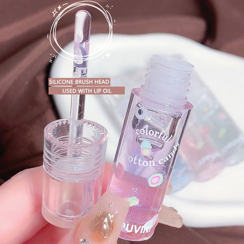 3Pcs/box Transparent Glitter Lip Gloss Set Clear Water Light Lip Glaze Moisturizer Color Changing Lip Oil Jelly Mirror Lipsticks