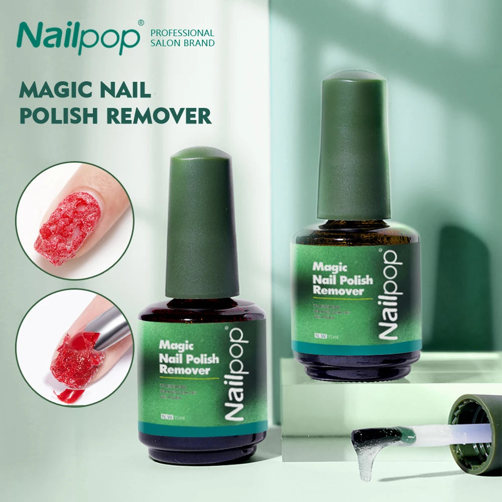 Nailpop Magic Remover 15ml Professional Nail Gel Polish Clean Soak Off UV Gel Magic Burst Liquid Nail Polish Fast Remover