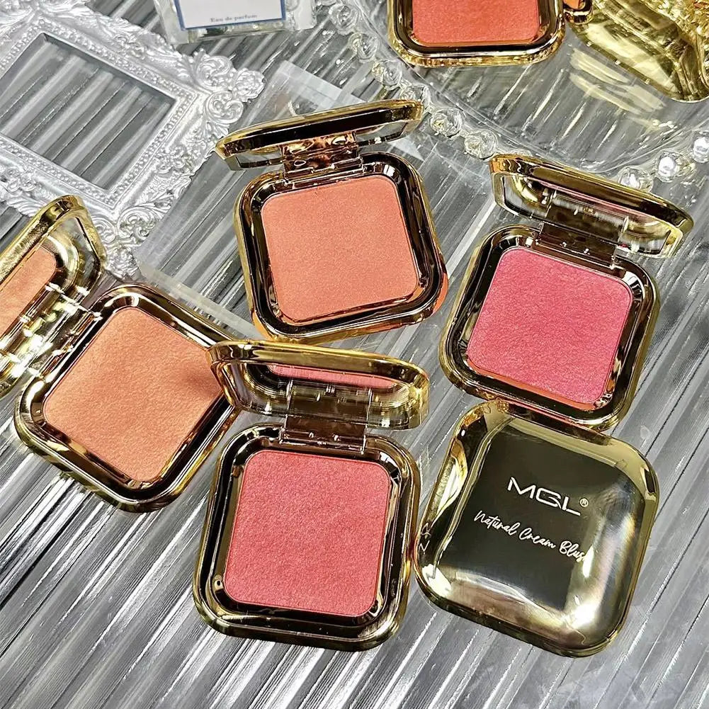 Peach Kiss 3D blush cream rouge Matte pearlescent Blusher Natural and lasting Color rendering Facial contour eyeshadow