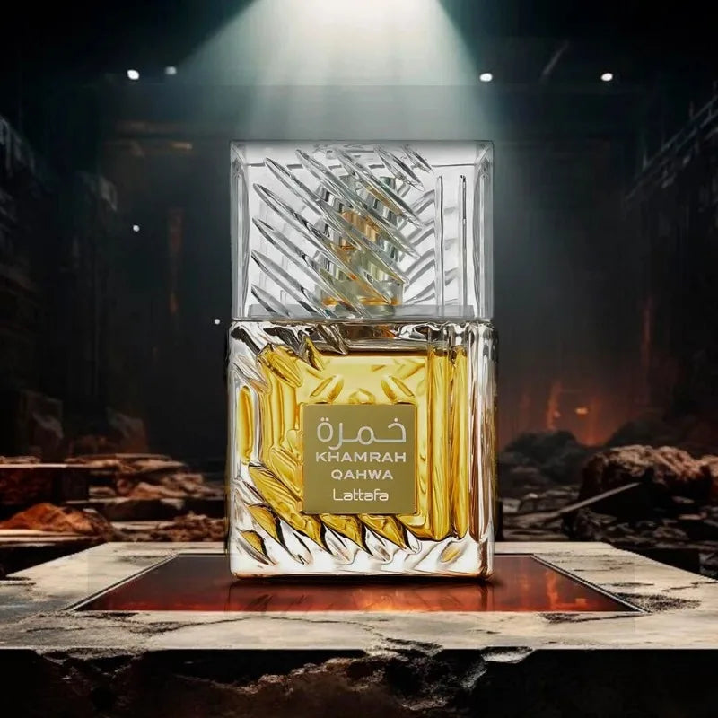 Lattafa Khamrah Qahwa Eau de Parfum Spray Unisex 100ml Original Arab Perfumes Lasting Oriental Vanilla Perfume Cologne Makeup