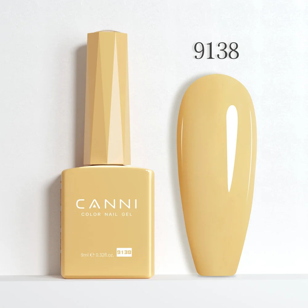 9ml CANNI HEMA/TPO FREE Nude Pink Color Nail Gel Polish Full Coverage Semi Permanent Long Wear Top Coat Venalisa Gel Varnish