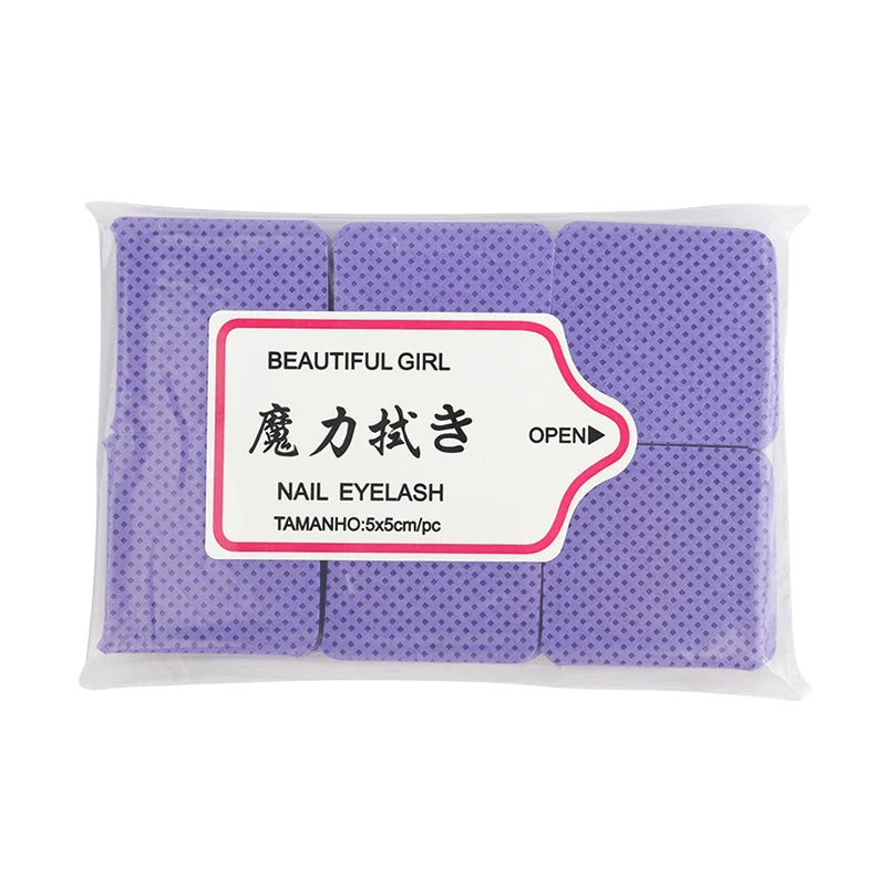 300pcs Lint-Free Eyelash Glue Wipes Paper Gel Remover Clean Month of Bottle Cotton Pads Beauty Cleaning Nail Art Makeup Tools
