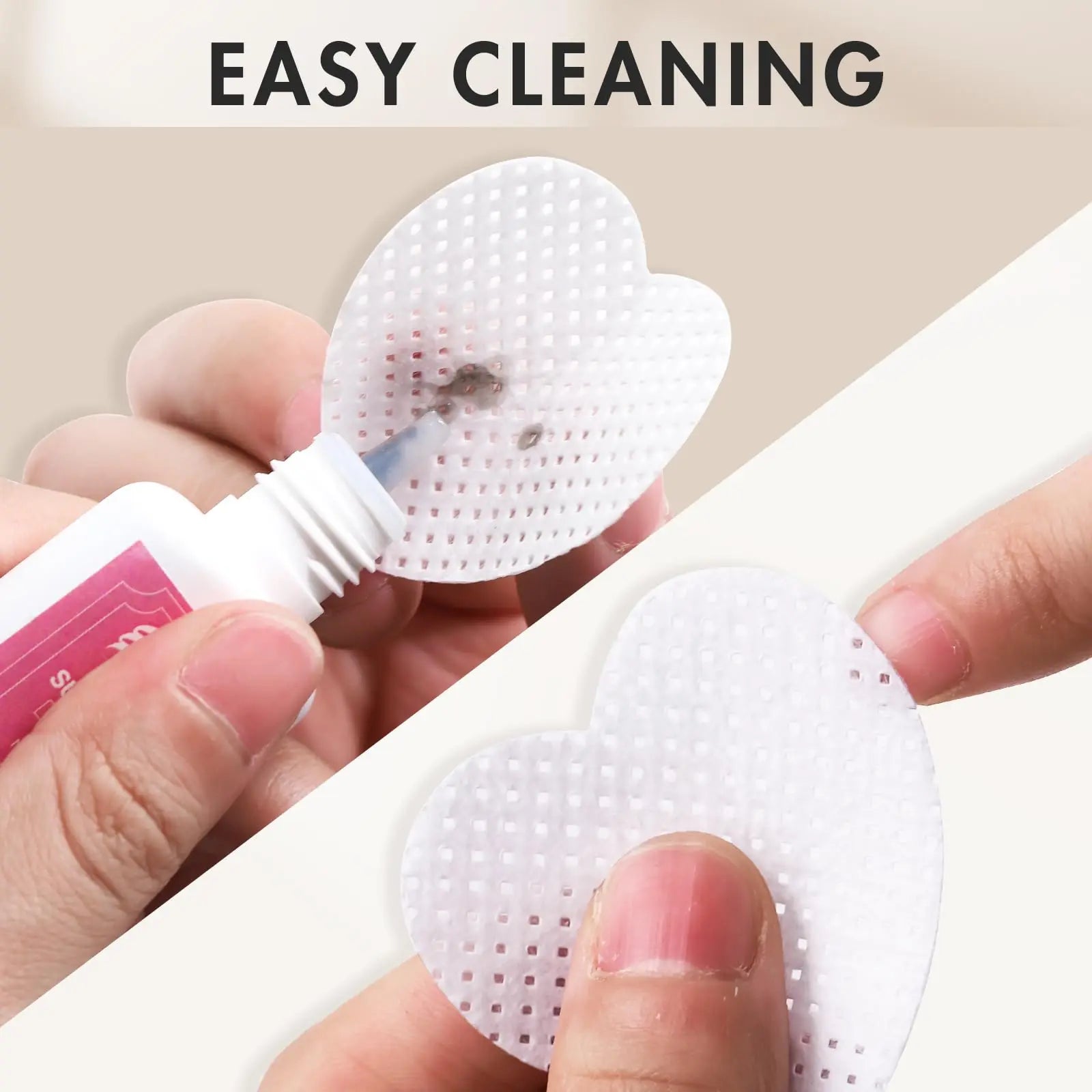 200Pcs/Box Lint Free Nail Wipes Eyelash Extension Glue Wipes Cleaner Cloth Non-Woven Fabric Nail Gel Polish Remover Cotton Pads