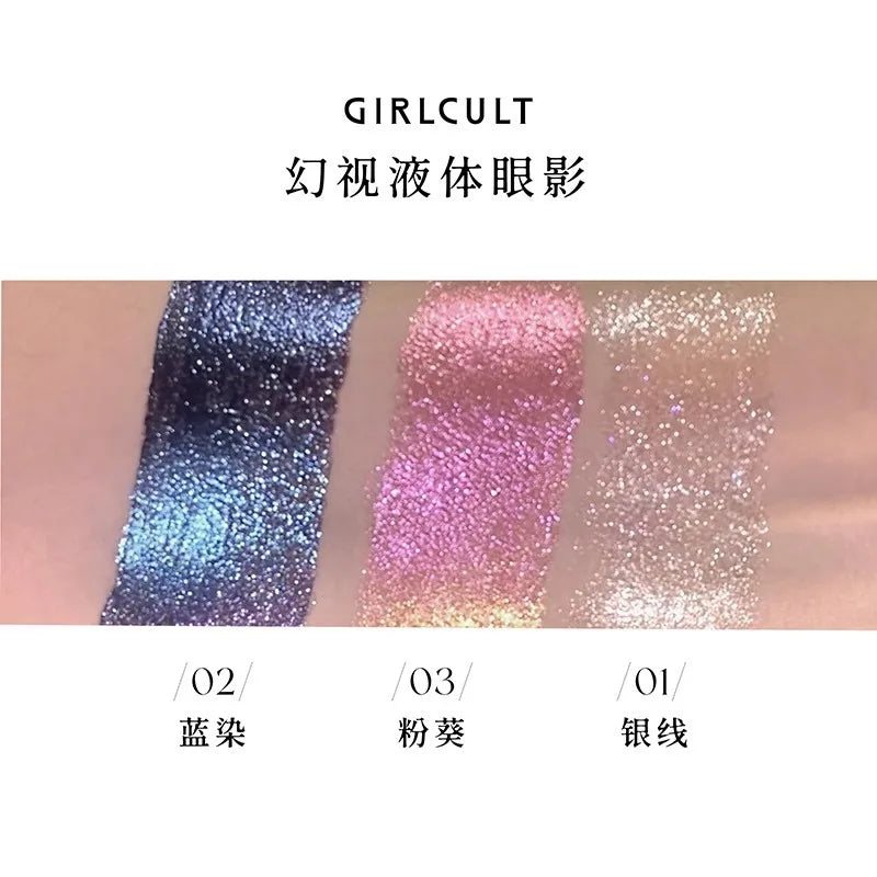 Girlcult Liquid Eyeshadow Chameleon Fine shimmer Sparkle Highlight Monochrome Eye Shadow Longlasting