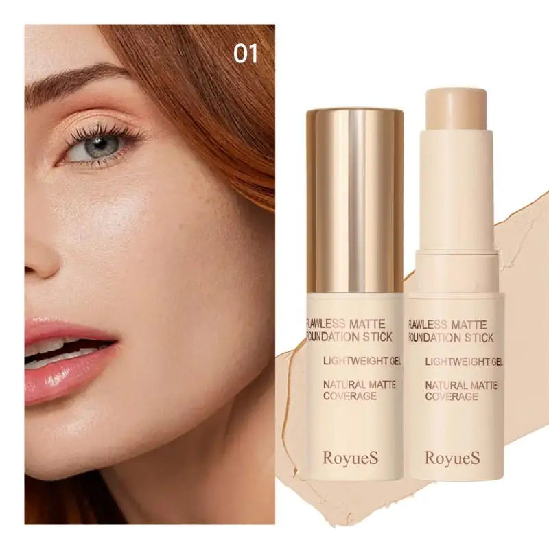 Light Breathable Concealer Foundation Makeup Stick Matte Oil Control Natural Moisturizer Face Foundation Cream Lasting Cosmetic