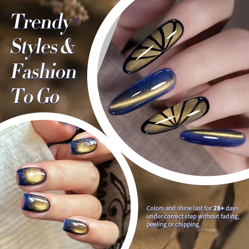 BORN PRETTY 10ml HEMA TPO FREE Christmas Shine Golden Cat Magnetic Gel Sunset Gaze Shining Manicure Soak Off UV Gel Varnish
