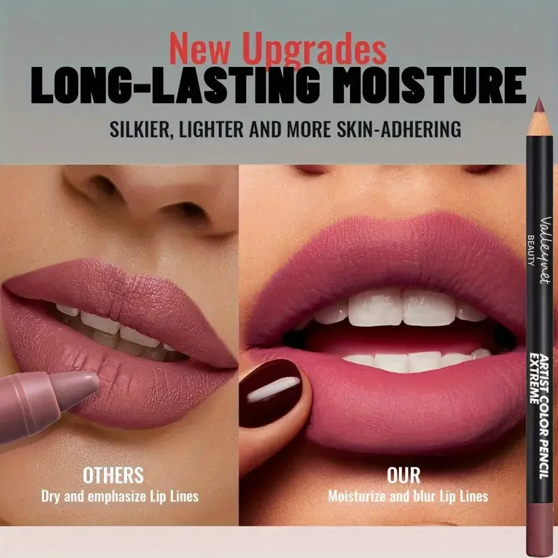 2pcs/Set Matte Velvet Lipstick - Long-lasting waterproof high-saturation non-sticky formula, deep berry tones, pink pink tones