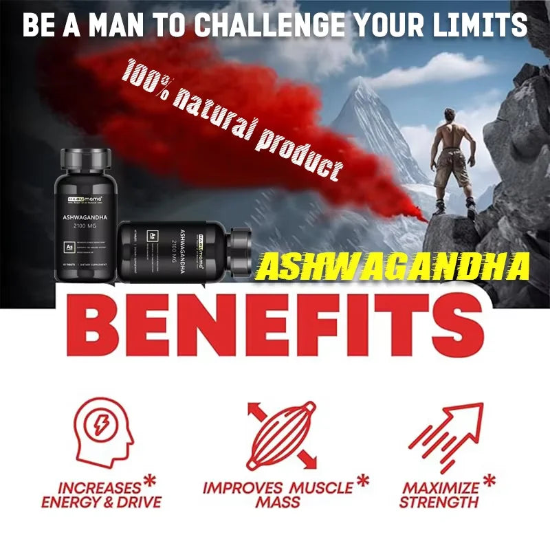 Original Ashwagandha Tablet Pen-is Enlargement Energy Supplement Anti-oxidation,Enhance Immunity,E-rection Capsules for Men