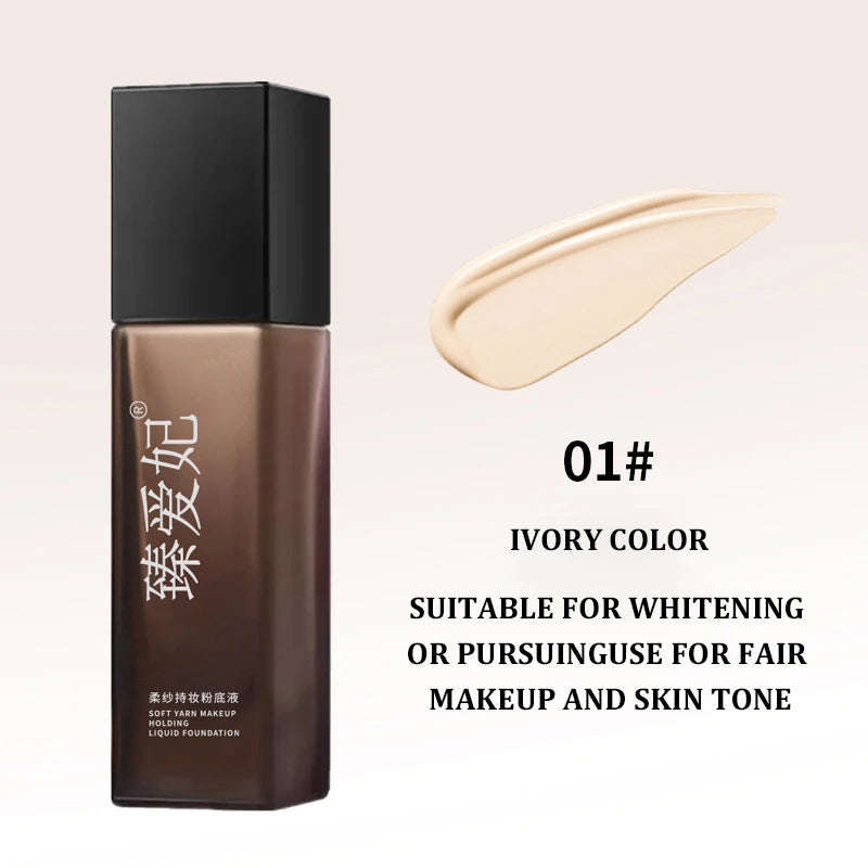 Feotznw Liquid Foundation Doesn'T Smudge Makeup for 12 Hours. Waterproof and Scratch-Concealing Care Liquid Foundation That Covers and Provides Long-Lasting Hydration for a Natural Complexion.