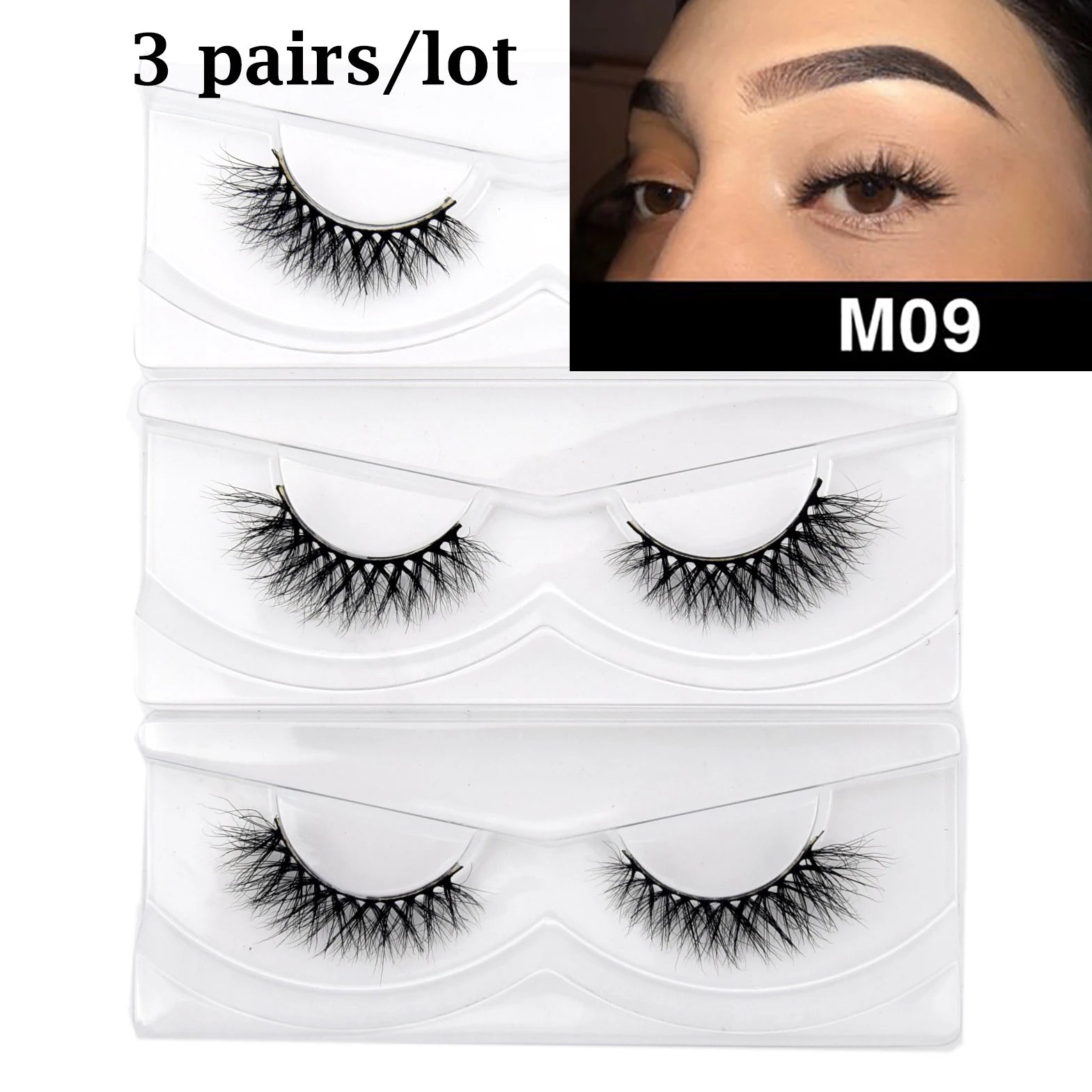 Visofree Eyelashes 3D Mink Lashes Soft Natural Handmade Cruelty Free Mink Eyelashes Lightweight Full Strip Cilios Posticos D23