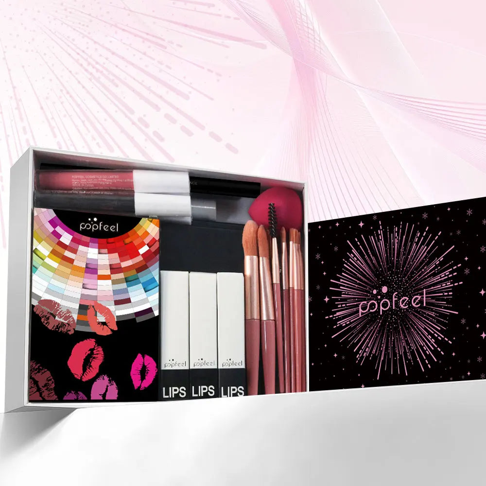 POPFEELChristmas Makeup Set Gift Box - Includes Eyeshadow, Concealer, Powder - Perfect Cosmetics Set Gift for Special Occasions