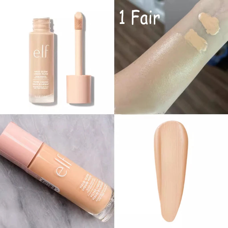 Elf Cosmetics Makeup Set Setting Spray New Shade Foundation Lip Glaze Fine Glitter Lip Oil Enlarged Version of Pre-makeup Gel