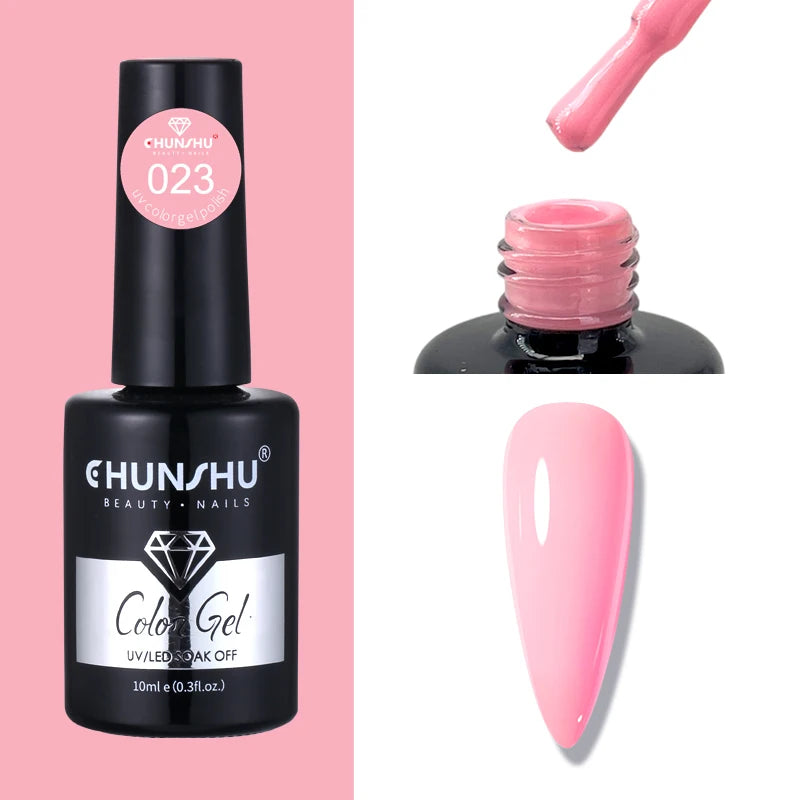 CHUNSHU 10ml Gel Nail Polish Soak Off Semi-Permanent Varnish Professional Salon UV LED Nails Art Gel No Smell All Seasons Colors