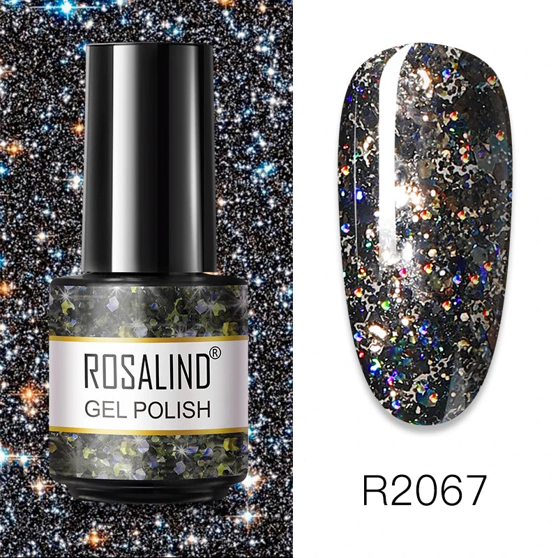 ROSALIND Gel Nail Polish Matte Base Top Coat For Soak Off Gel Polish UV LED Gel Semi Permanent Varnishes Design Nail Art