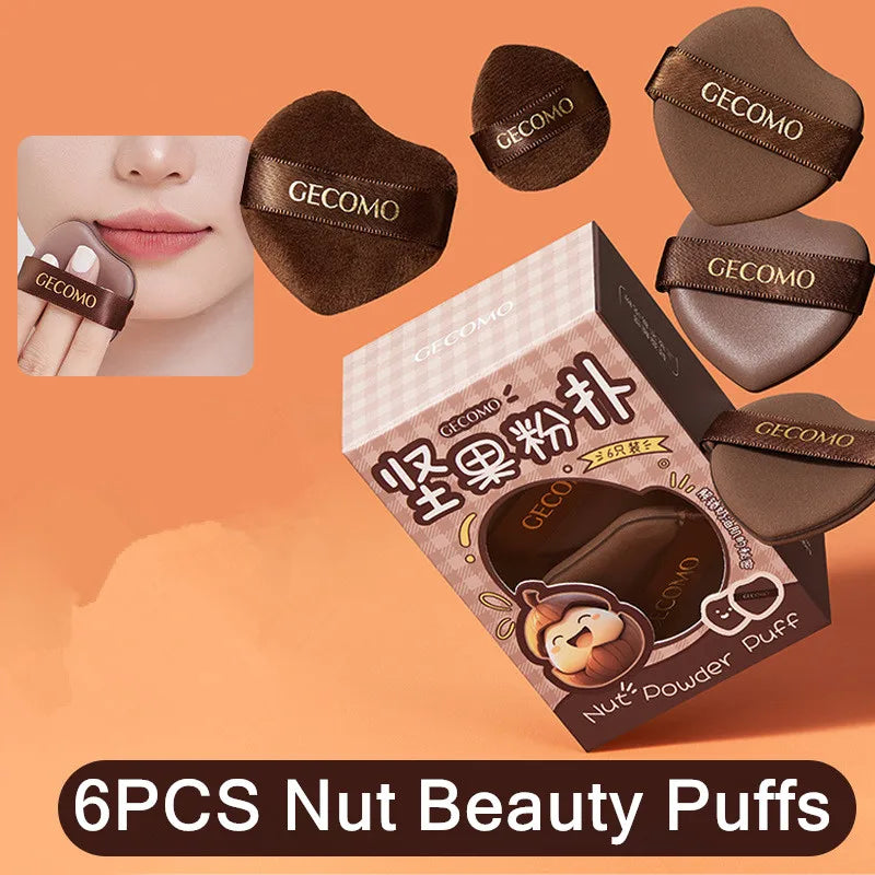 6PCS Makeup Beauty Sponge Foundation Loose Powder Blusher Blending Puffs Smooth Dry Wet Use Cosmetic Applicator Tool Wholesale