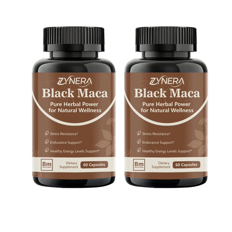 Powerful Black Maca Capsules Testosterone Booster for Men Increase Strength Stamina Energy Enhance Immunity Supplement Big 18