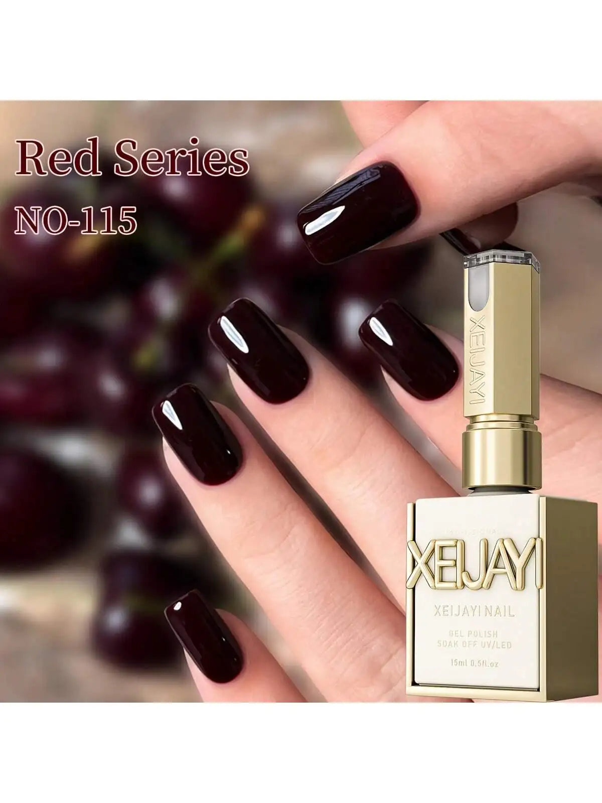 XEIJAYI 3pcs 15ML Gel Nail Polish - Red Shades, Glossy & Matte Finish, UV/LED Cured, Lead-Free, Alcohol-Free Gel