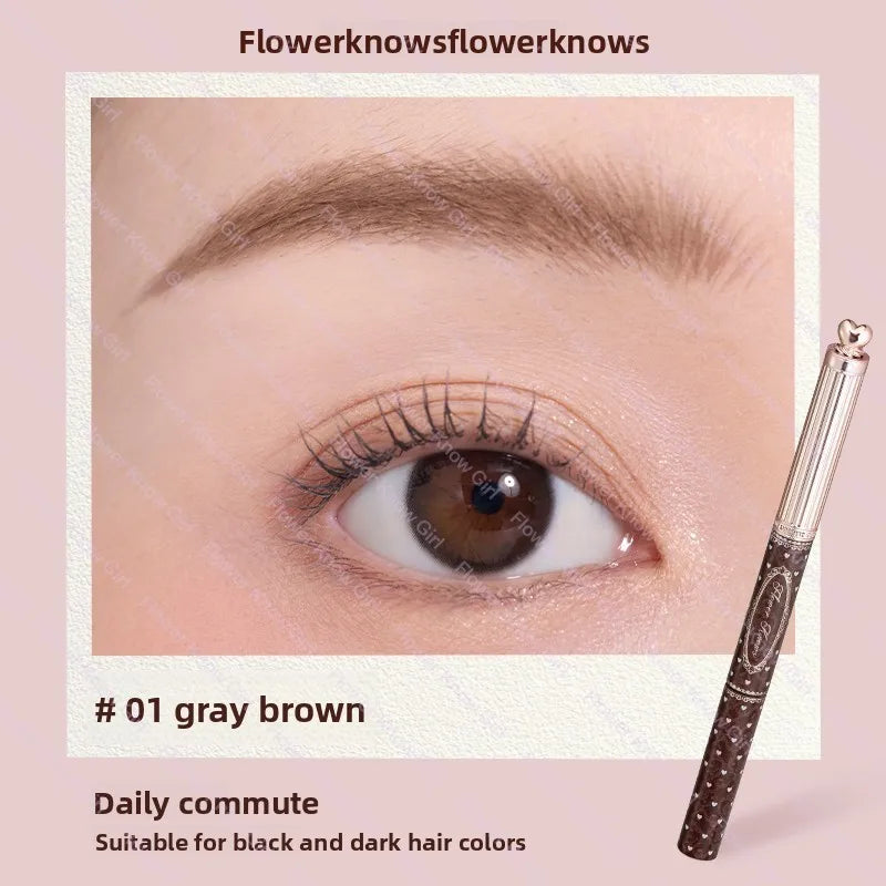 Flower Knows The Sweetie Bear Collection Waterproof natural eyebrow pencil 2-in-1 eyebrow pencil eye makeup