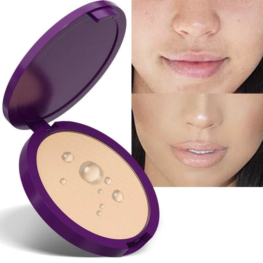 5 Colors Matte Full Natural Coverage Pressed Powder Oil Control Weightless Finishing Powder Foundation Makeup Concealer Cosmetic