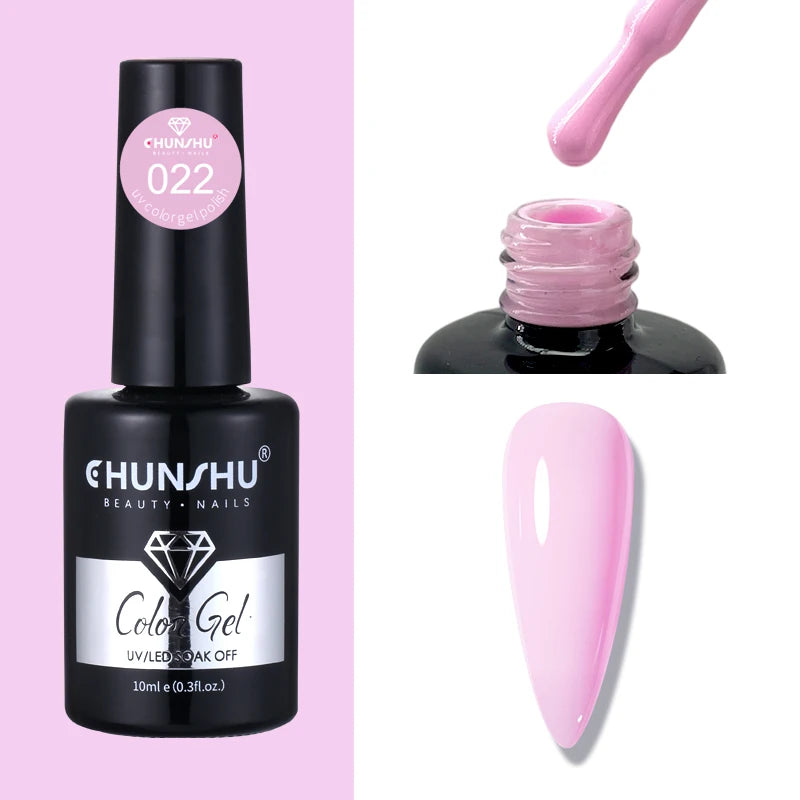 CHUNSHU 10ml Gel Nail Polish Soak Off Semi-Permanent Varnish Professional Salon UV LED Nails Art Gel No Smell All Seasons Colors