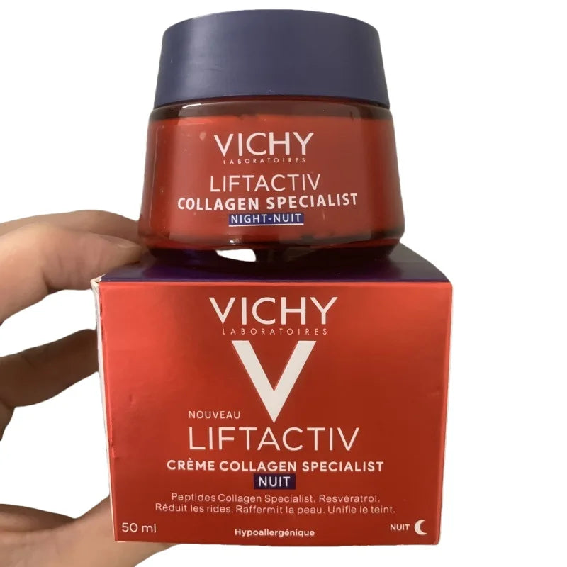 Vichy Various Essence & Cream - Collagen Night Cream, Nutritional Cream, Retinol Serum,VC Rejuvenating/HA Moisturizing Skin Care