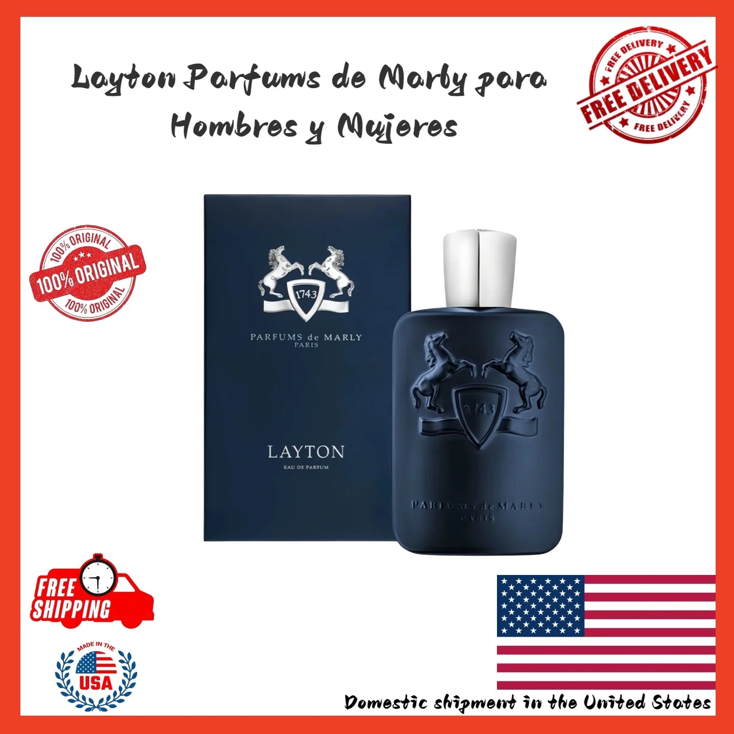 Parfums de Marly Layton 4.2oz Full Bottle 125ml From A Batch In Year 2026 Luxury perfume a birthday or Valentine's Day gift