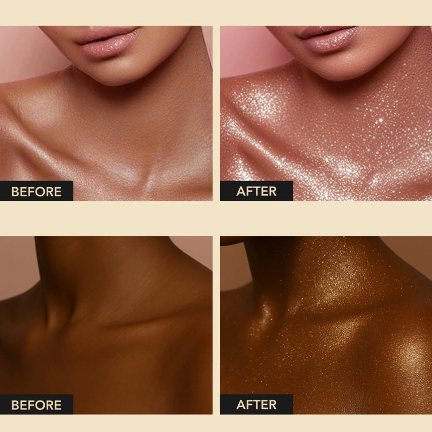 Ocheal 30ml Fragrance Shimmer Glitter Spray Shining Brightly Highlighter Powder Spray Long Lasting Body Hair Hand Neck Clothes