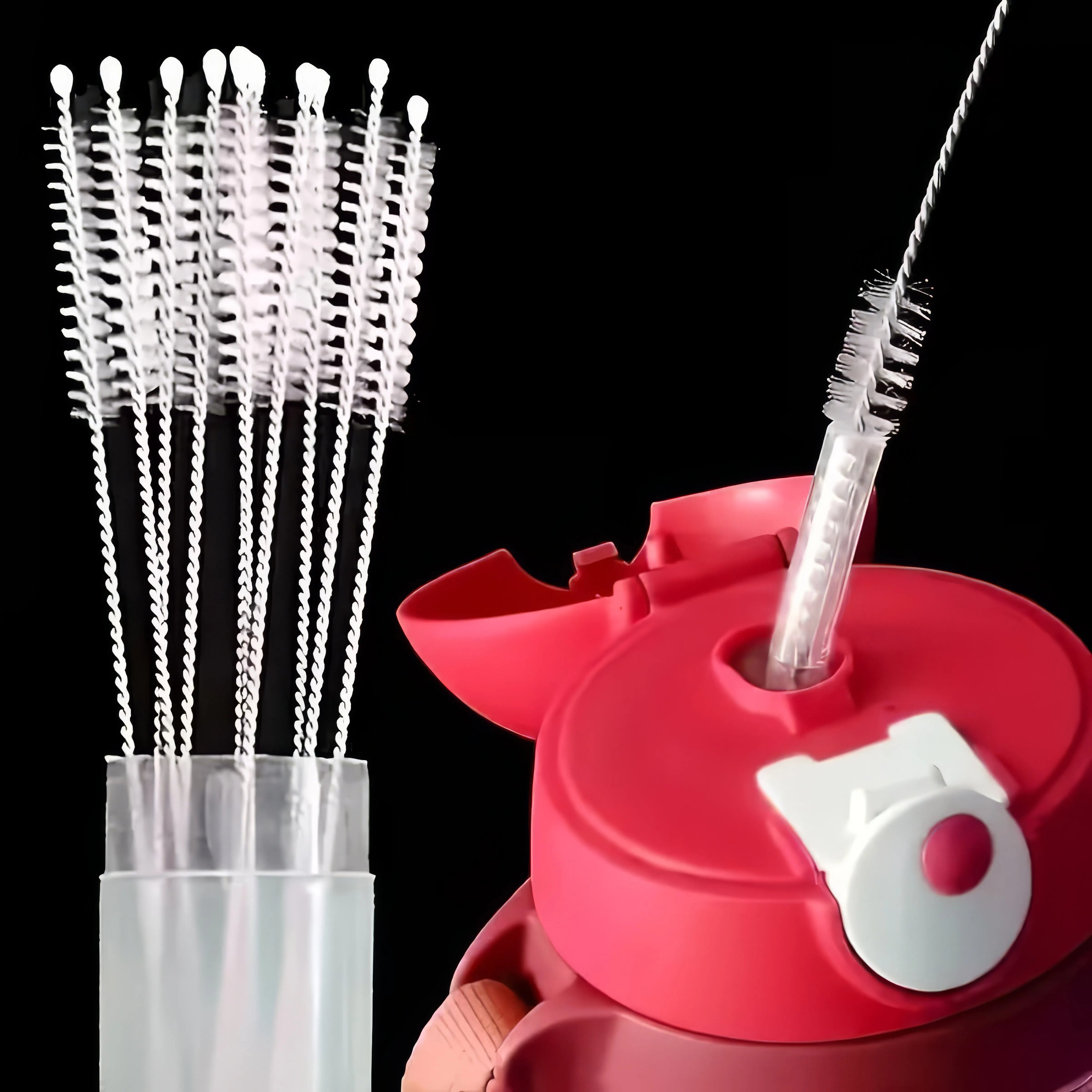 1/2 Set of Straw Cleaning Brushes, Sturdy and Durable, Non Shedding, Portable, Suitable for Water Bottles and Crevices