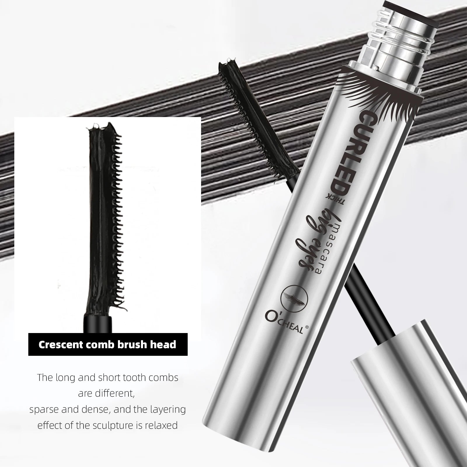 Ocheal Extension Dense Volumizing Mascara Lengthens Eyelashes  Long Lasting Waterproof Natural Quick Drying Lashes Female Makeup
