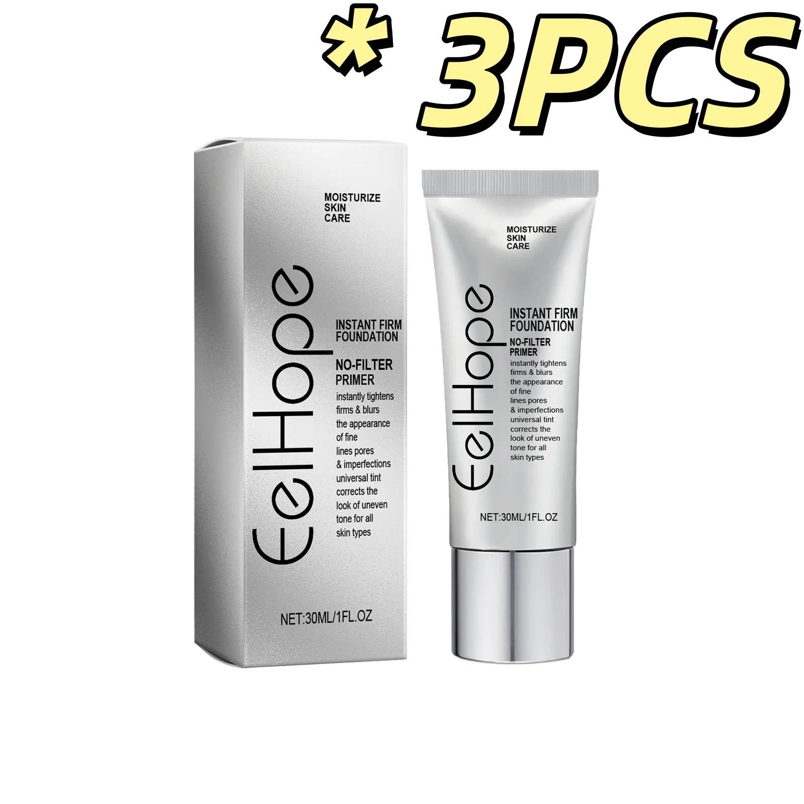 Eelhope Face Foundation Cream Fading Lines Cover Skin Defect Mositurize Nourish Easy Makeup Natural Look Facial Liquid Concealer