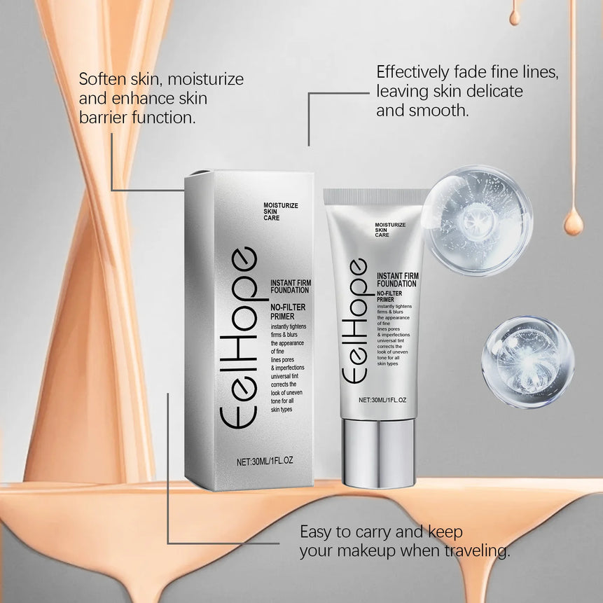 Eelhope Face Foundation Cream Fading Lines Cover Skin Defect Mositurize Nourish Easy Makeup Natural Look Facial Liquid Concealer