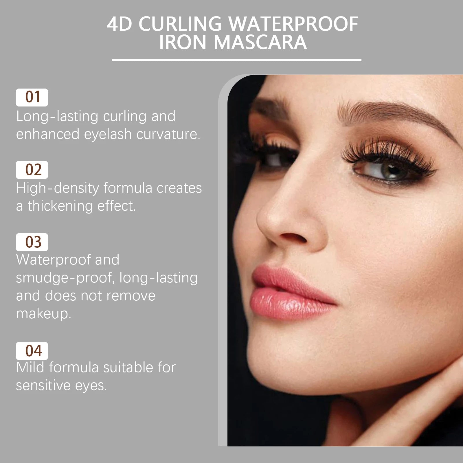 Eelhope 4g Eyelash Lengthening Mascara 4d Curly Thicken Eye Lash Long Lasting Makeup Waterproof Fast Dry Black Curling Mascara