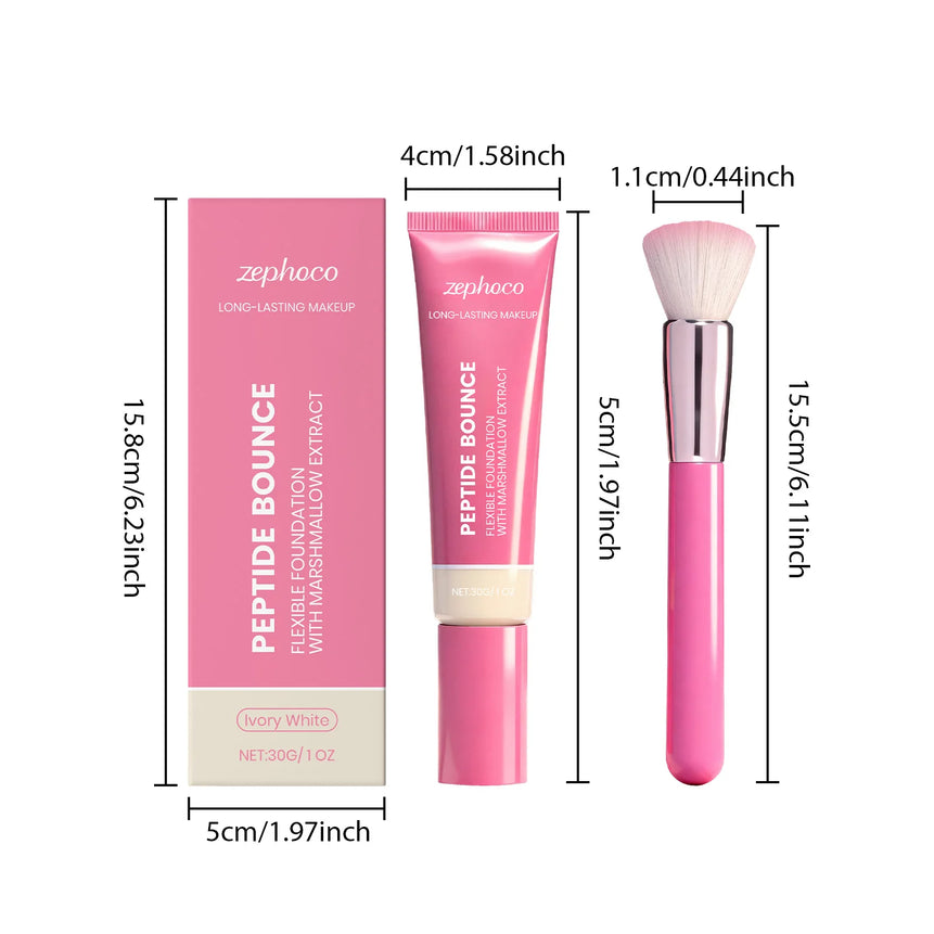 Facial Liquid Foundation Oil Control Waterproof High Coverage Moisturizing Lasting Hold Blemish Cover Base Foundation Cream